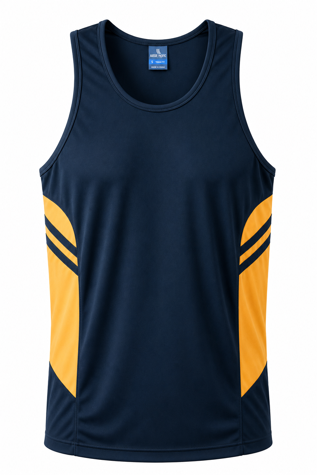 NAVY/GOLD - Tasman Mens Singlets