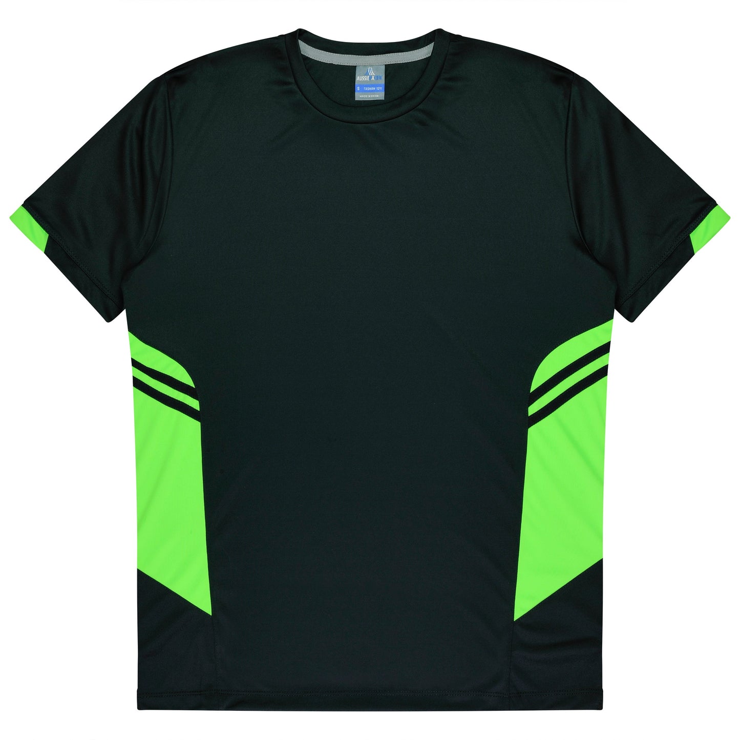BLACK/NEON GREEN - Tasman Kids Tees