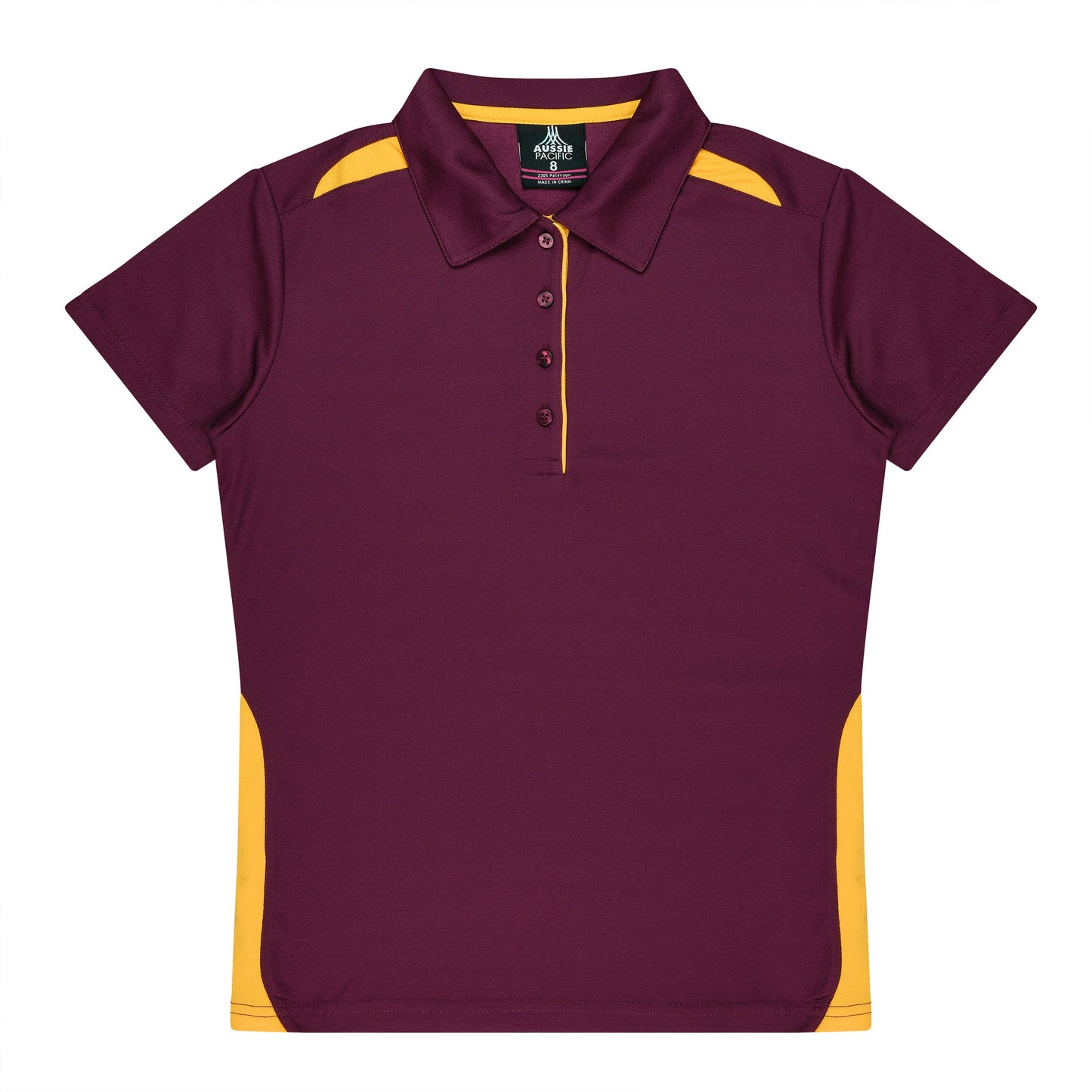 MAROON/GOLD - Paterson Lady Polos