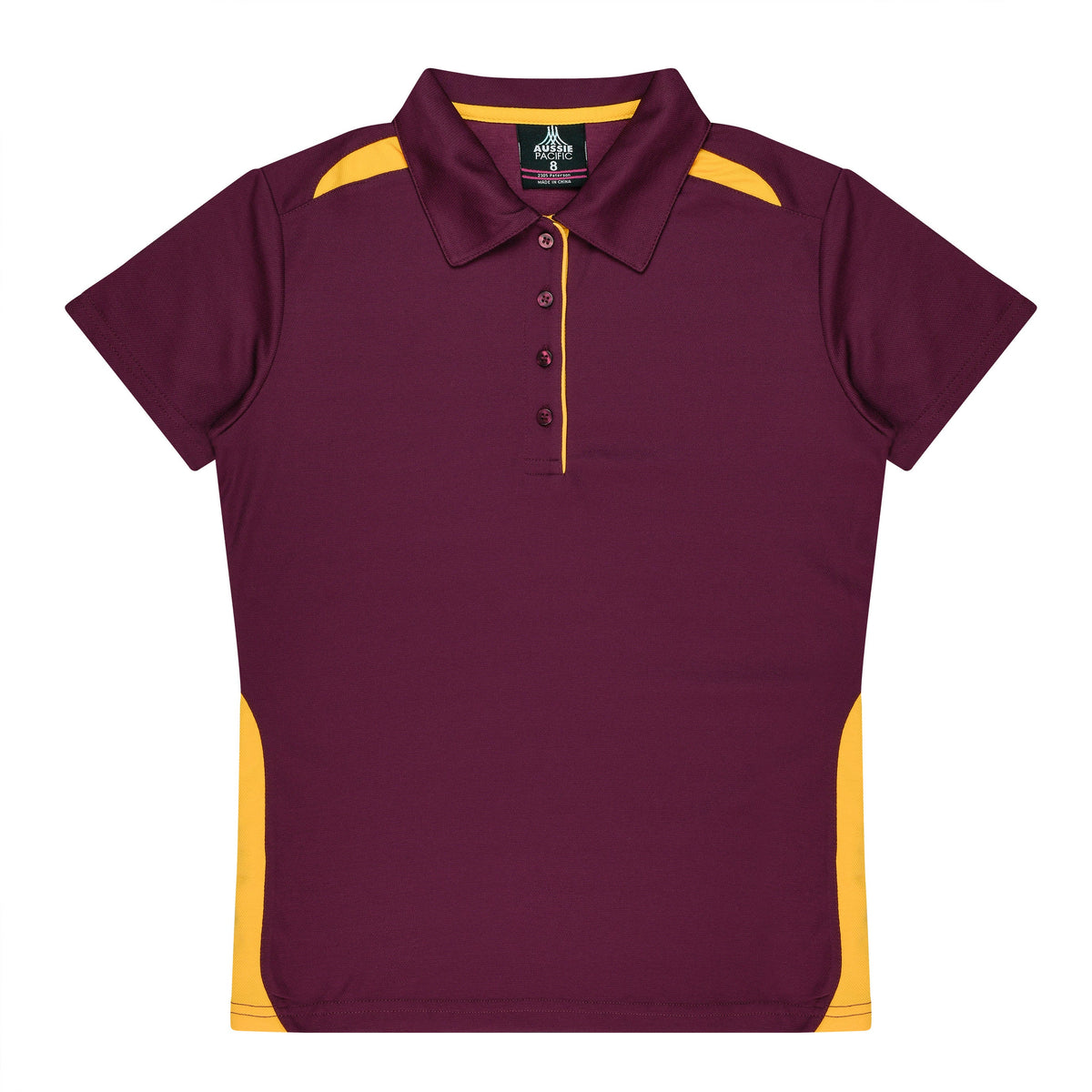 MAROON/GOLD - Paterson Lady Polos