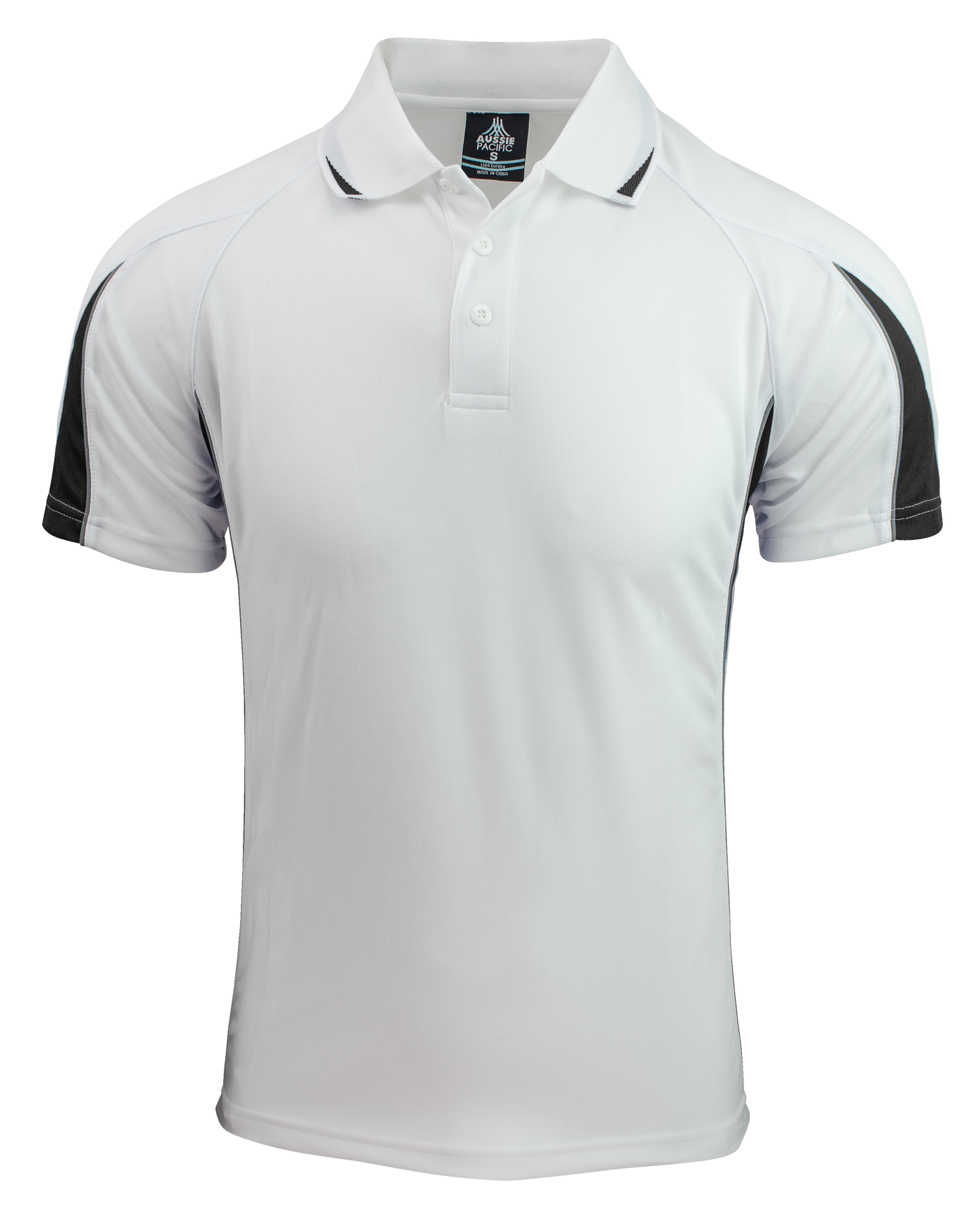 WHITE/BLACK - Eureka Mens Polos