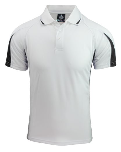 WHITE/BLACK - Eureka Mens Polos