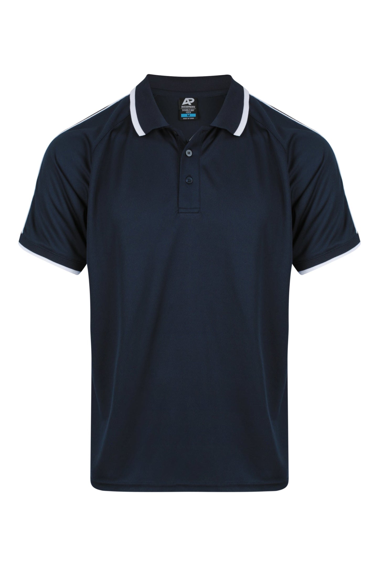 NAVY/WHITE - Double Bay Mens Polos
