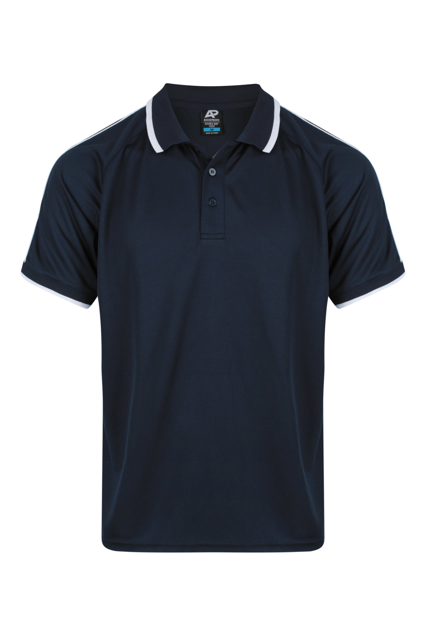 NAVY/WHITE - Double Bay Mens Polos