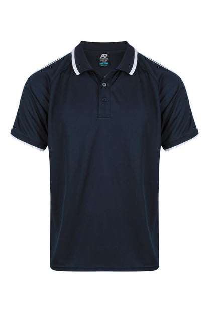 NAVY/WHITE - Double Bay Mens Polos