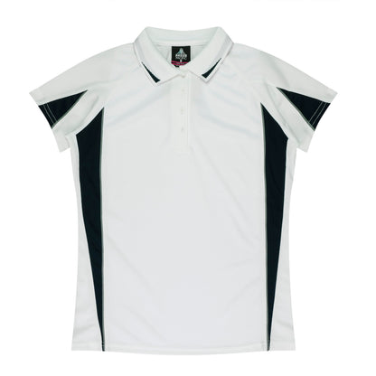 WHITE/BLACK - Eureka Lady Polos