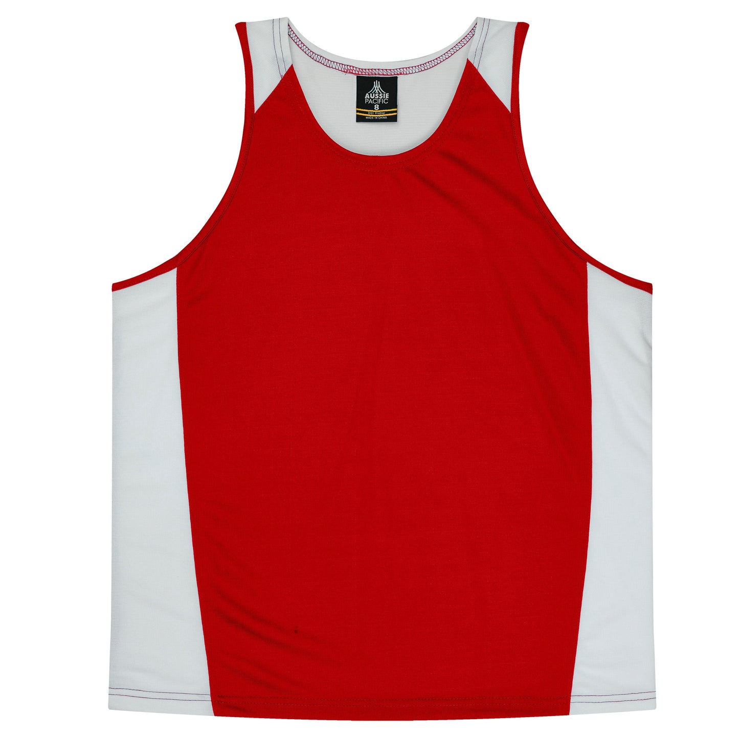 RED/WHITE - Premier Kids Singlets
