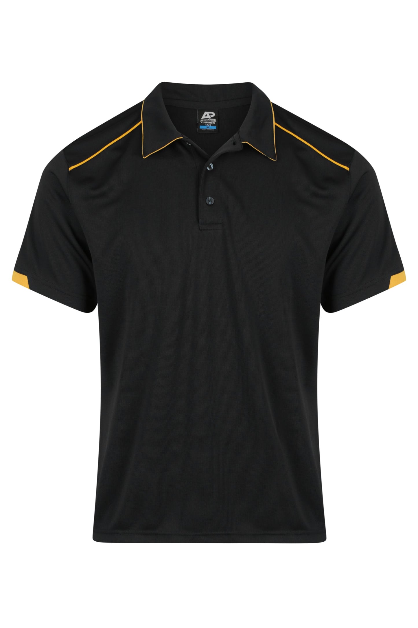 BLACK/GOLD - Currumbin Mens Polos