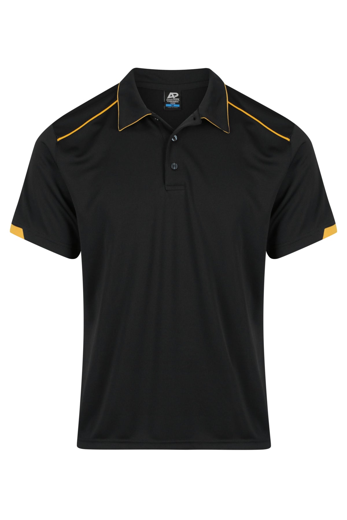 BLACK/GOLD - Currumbin Mens Polos