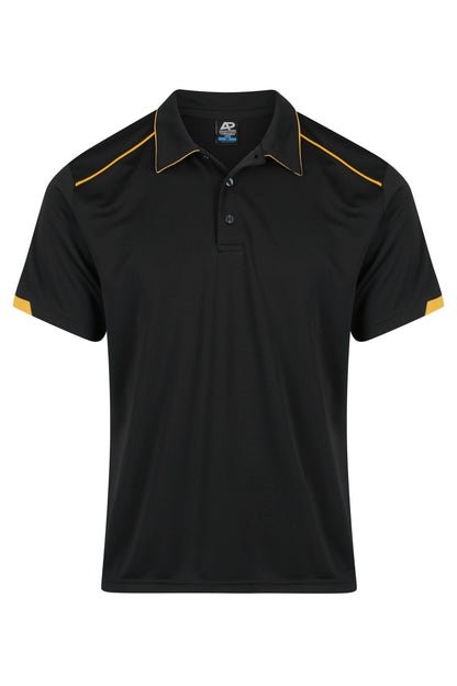 BLACK/GOLD - Currumbin Mens Polos