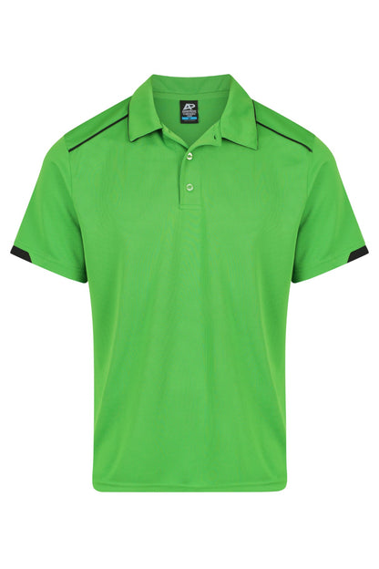 KAWA GREEN/BLACK - Currumbin Mens Polos