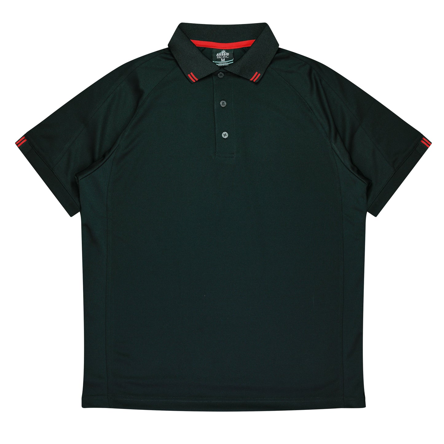 BLACK/RED - Flinders Mens Polos