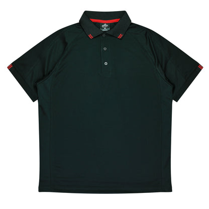 BLACK/RED - Flinders Mens Polos