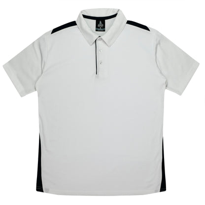 WHITE/BLACK - Paterson Kids Polos