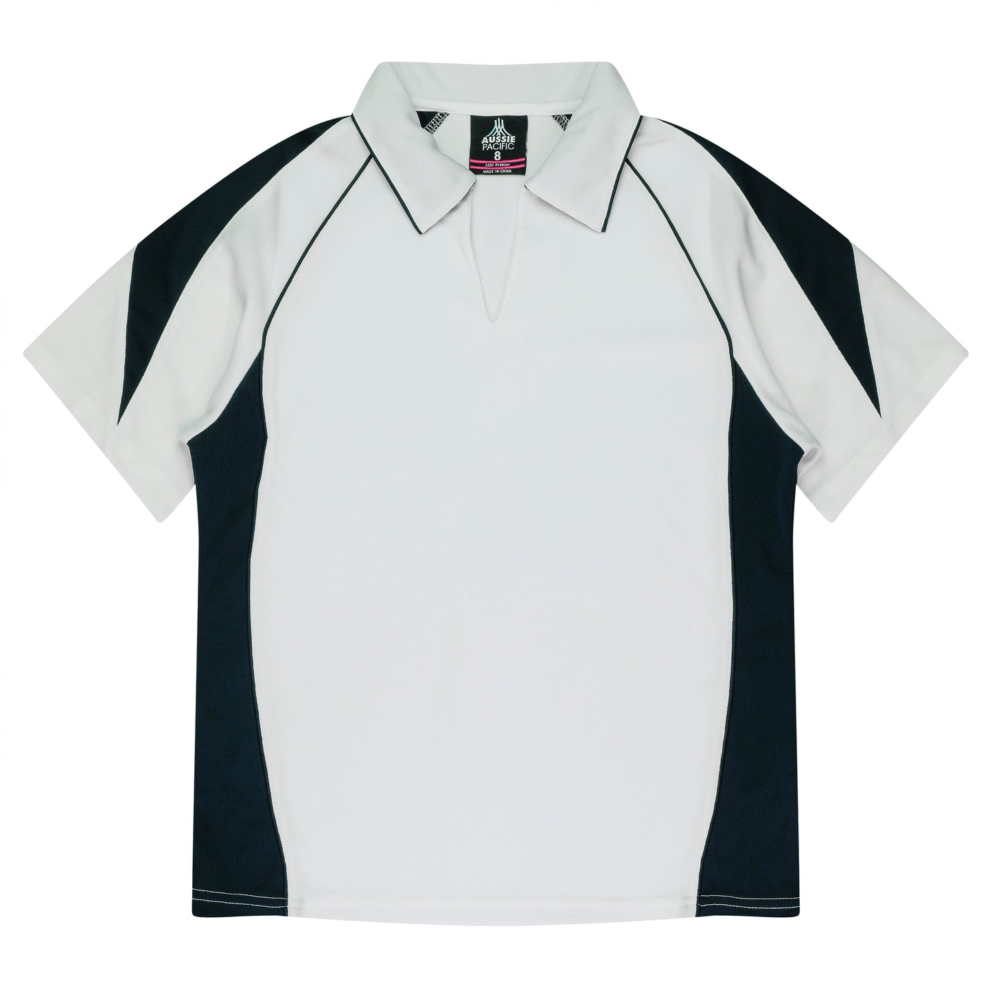 WHITE/NAVY - Premier Lady Polos