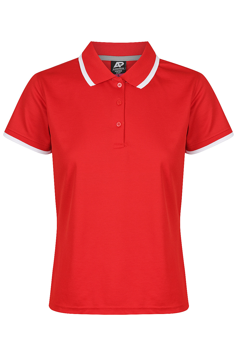 RED/WHITE - Portsea Lady Polos