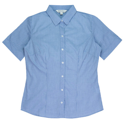 NAVY/WHITE - Toorak Lady Shirt Short Sleeve