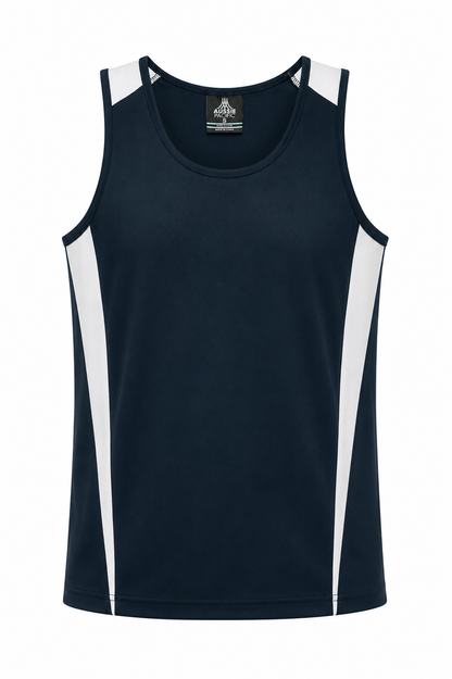 NAVY/WHITE - Eureka Mens Singlets