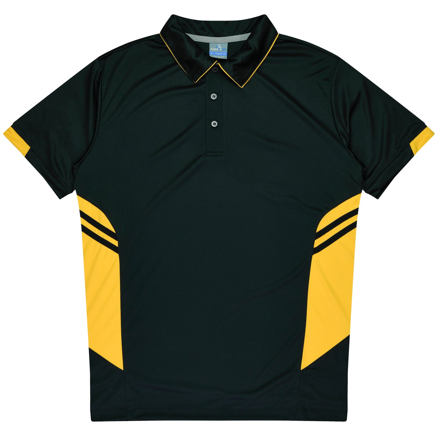 BLACK/GOLD - Tasman Kids Polos