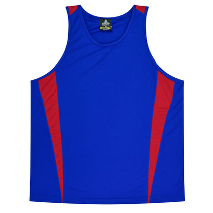 ROYAL/RED - Eureka Kids Singlets