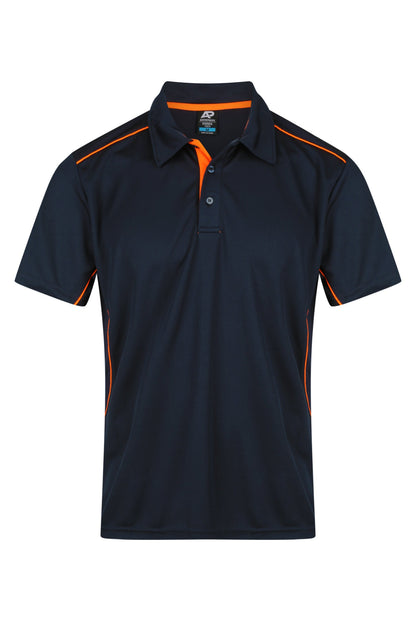 NAVY/FLURO ORANGE - Kuranda Mens Polos