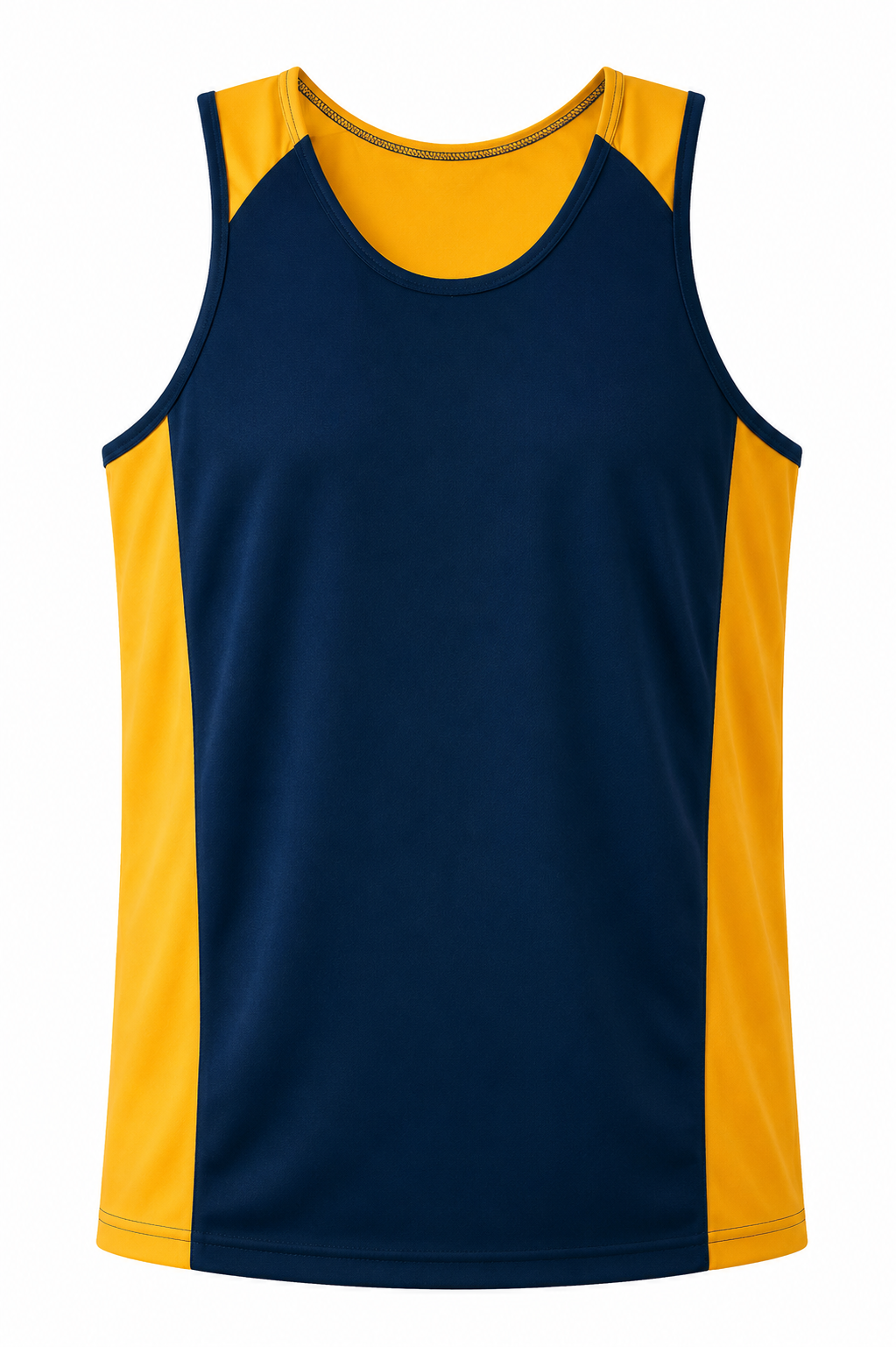 NAVY/GOLD - Premier Mens Singlets