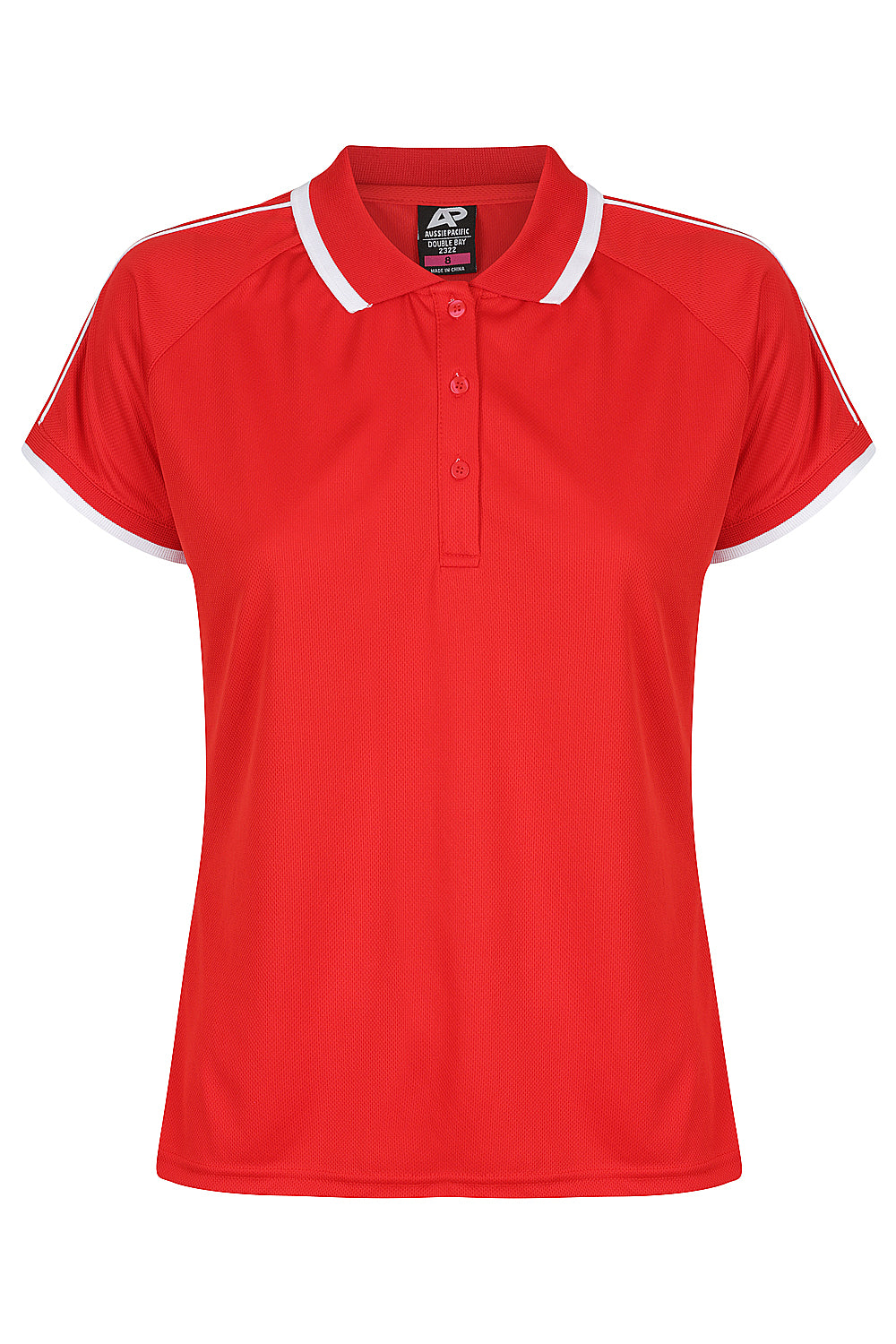 RED/WHITE - Double Bay Lady Polos