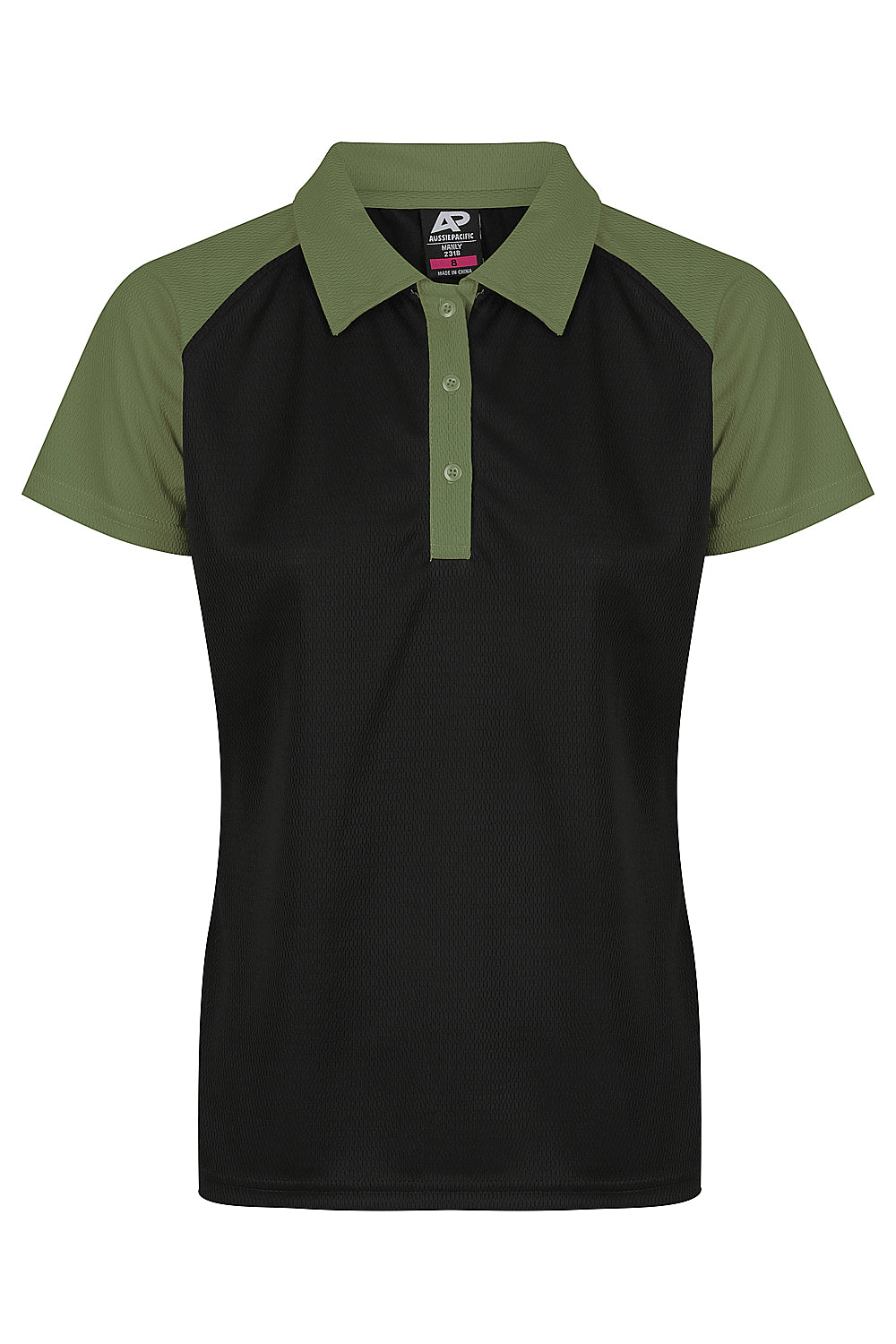 BLACK/ARMY GREEN - Manly Lady Polos