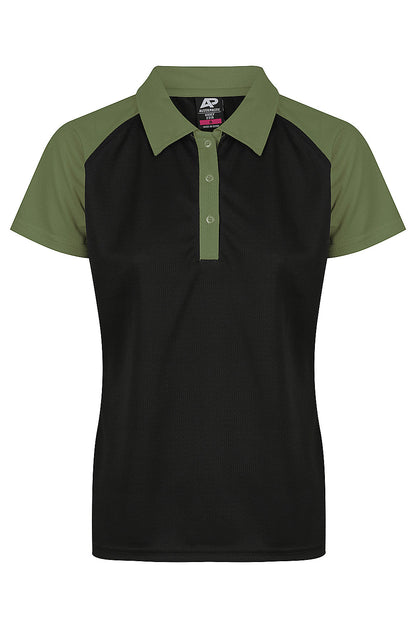 BLACK/ARMY GREEN - Manly Lady Polos