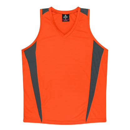 Orange/Charcoal - Eureka Lady Singlets