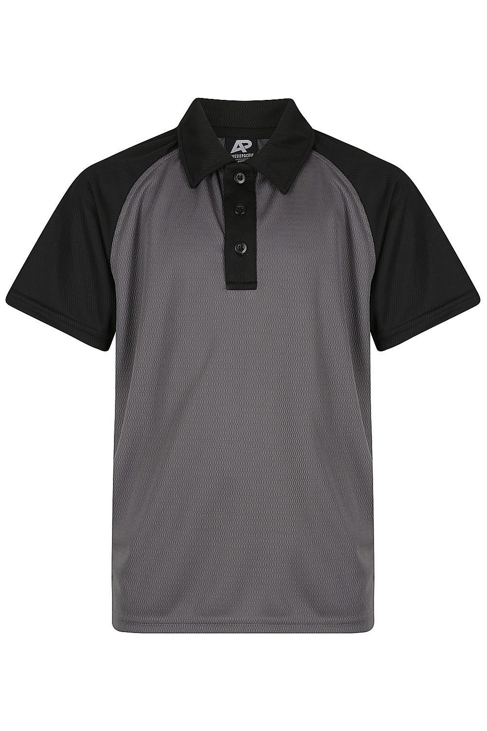 Charcoal/Black - Manly Kids Polos