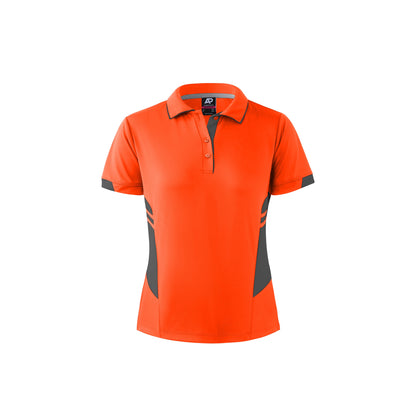 NEON ORANGE/SLATE - Tasman Lady Polos