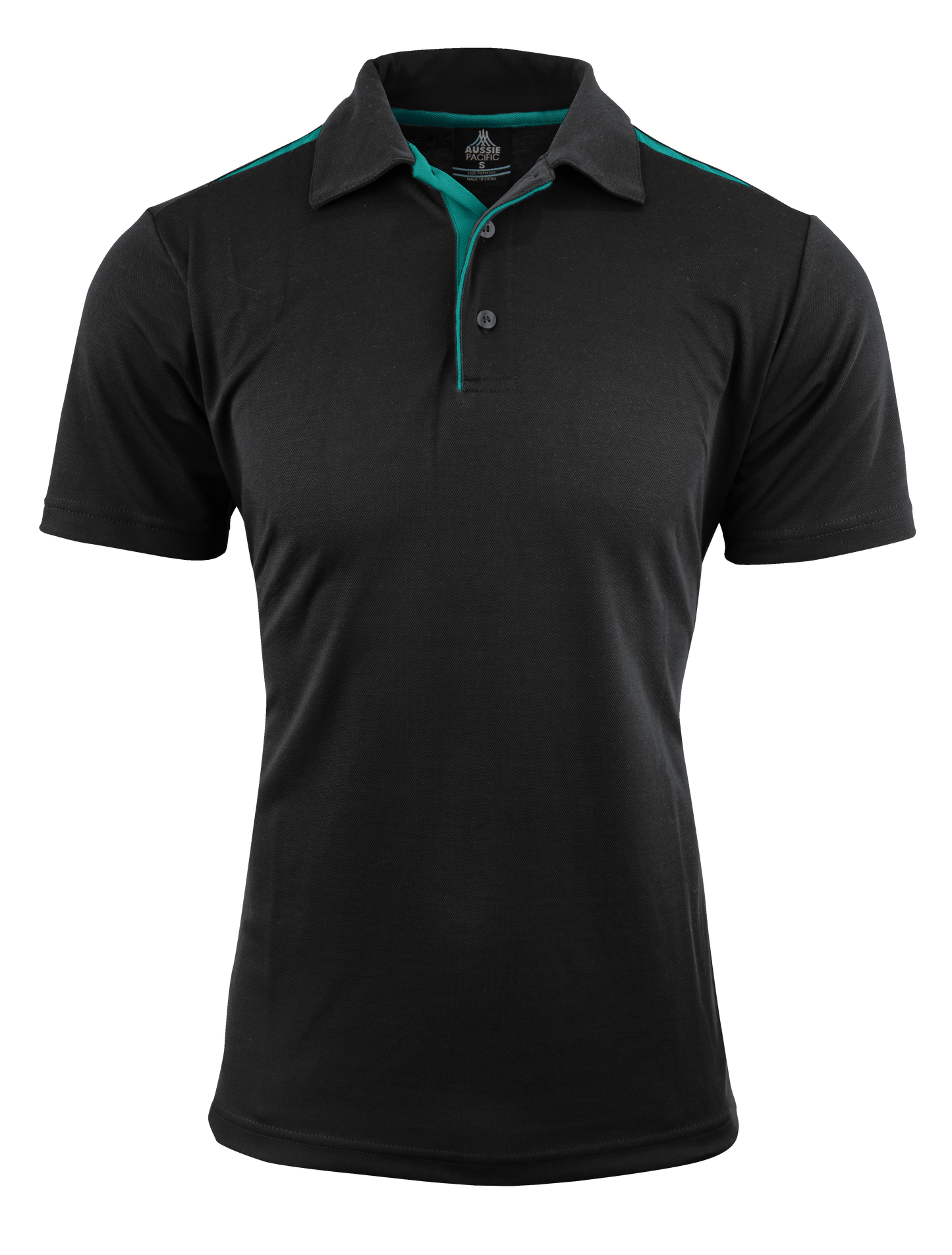 BLACK/TEAL - Paterson Mens Polos