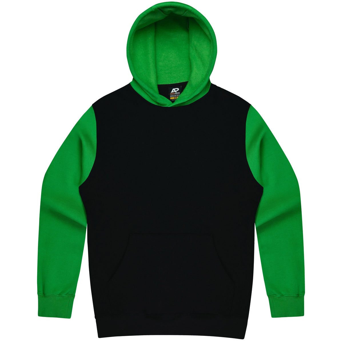 BLACK/KAWA GREEN - Monash Mens Hoodies