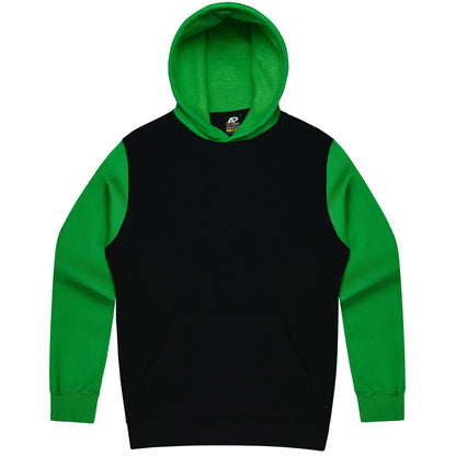 BLACK/KAWA GREEN - Monash Mens Hoodies