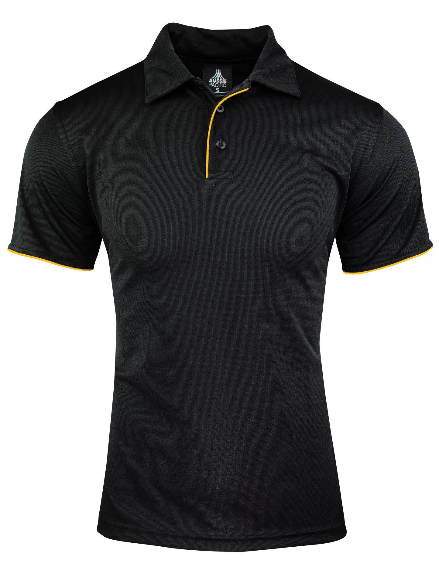 BLACK/GOLD - Yarra Mens Polos