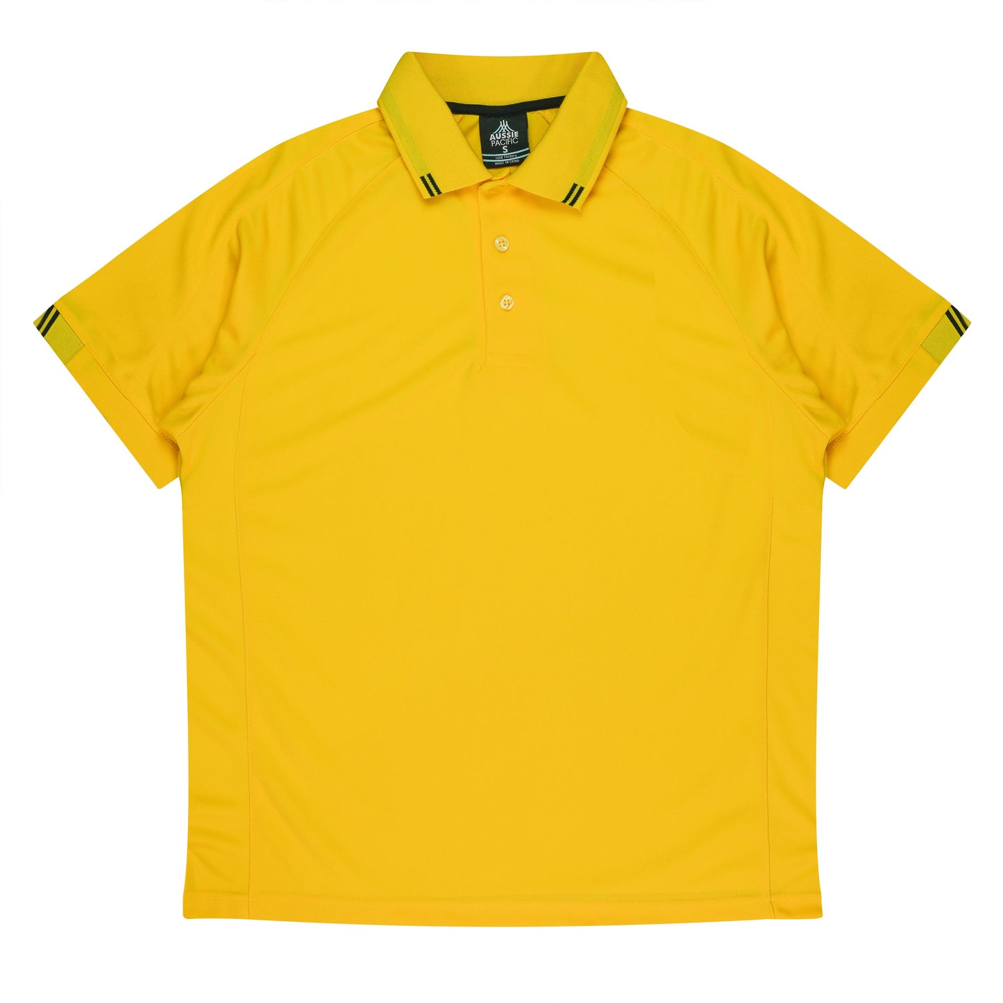 CANARY/BLACK - Flinders Mens Polos