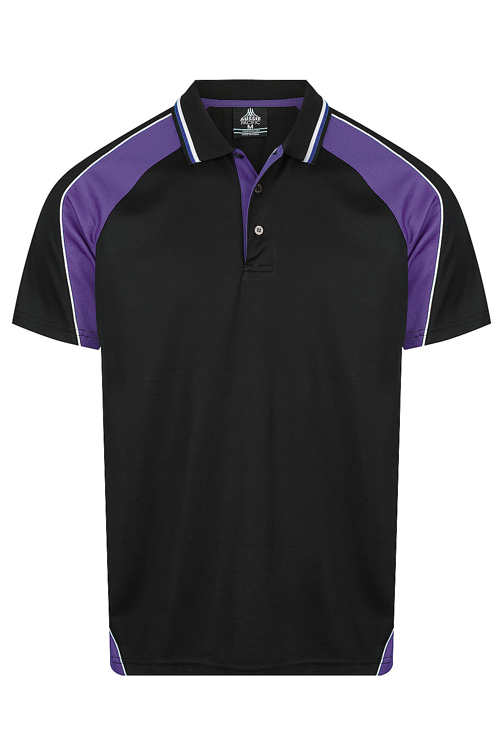 BLACK/ELECTRIC PURPLE/WHITE - Panorama Mens Polos