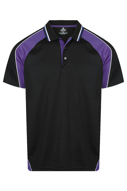 BLACK/ELECTRIC PURPLE/WHITE - Panorama Mens Polos