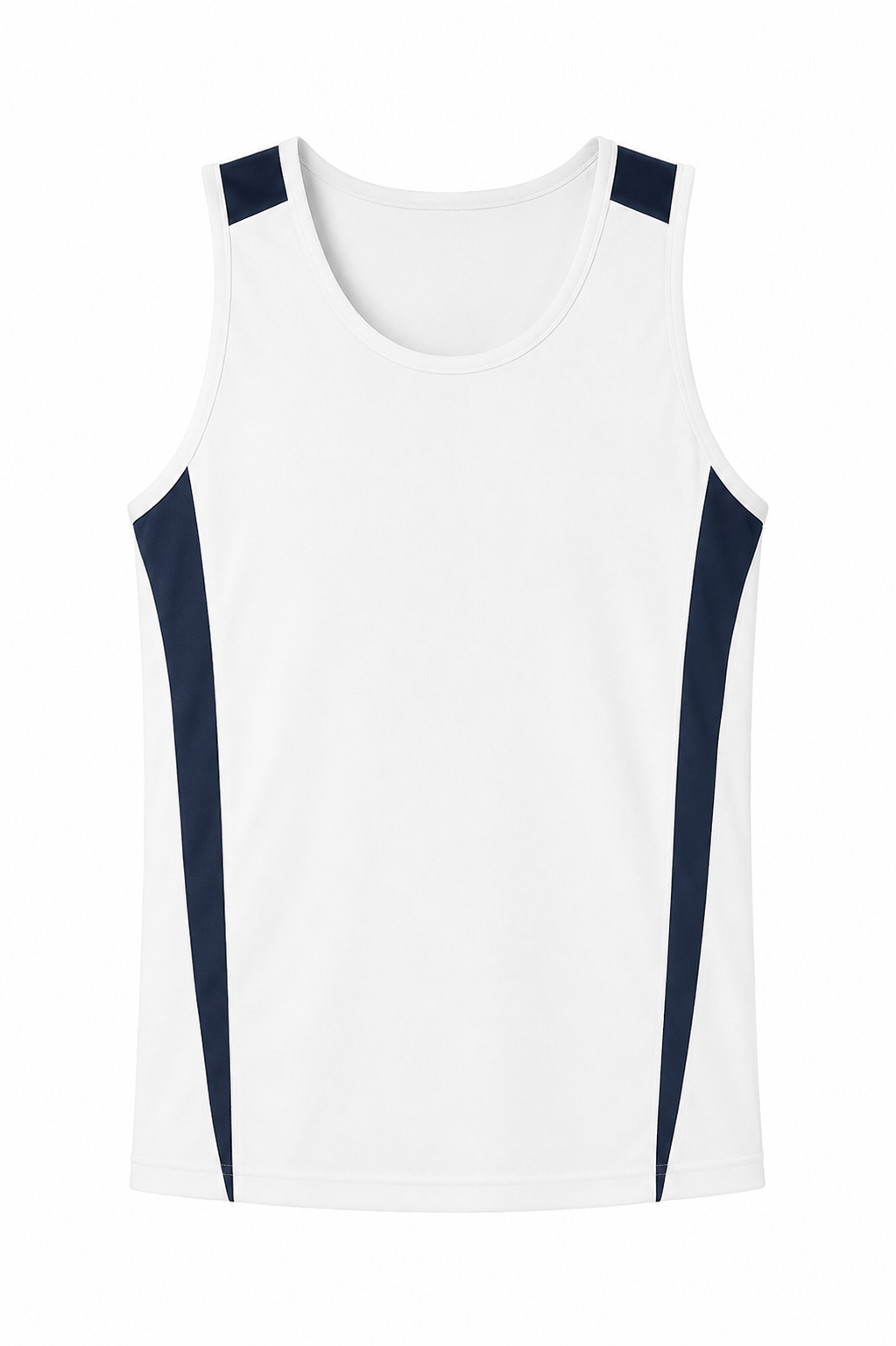WHITE/NAVY - Eureka Mens Singlets