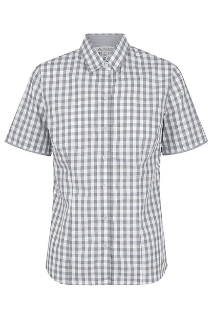 CHARCOAL/SILVER - Devonport Lady Shirt Short Sleeve