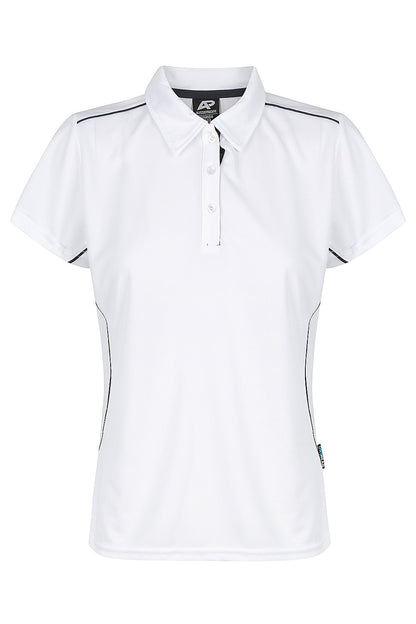 WHITE/NAVY - Kuranda Lady Polos