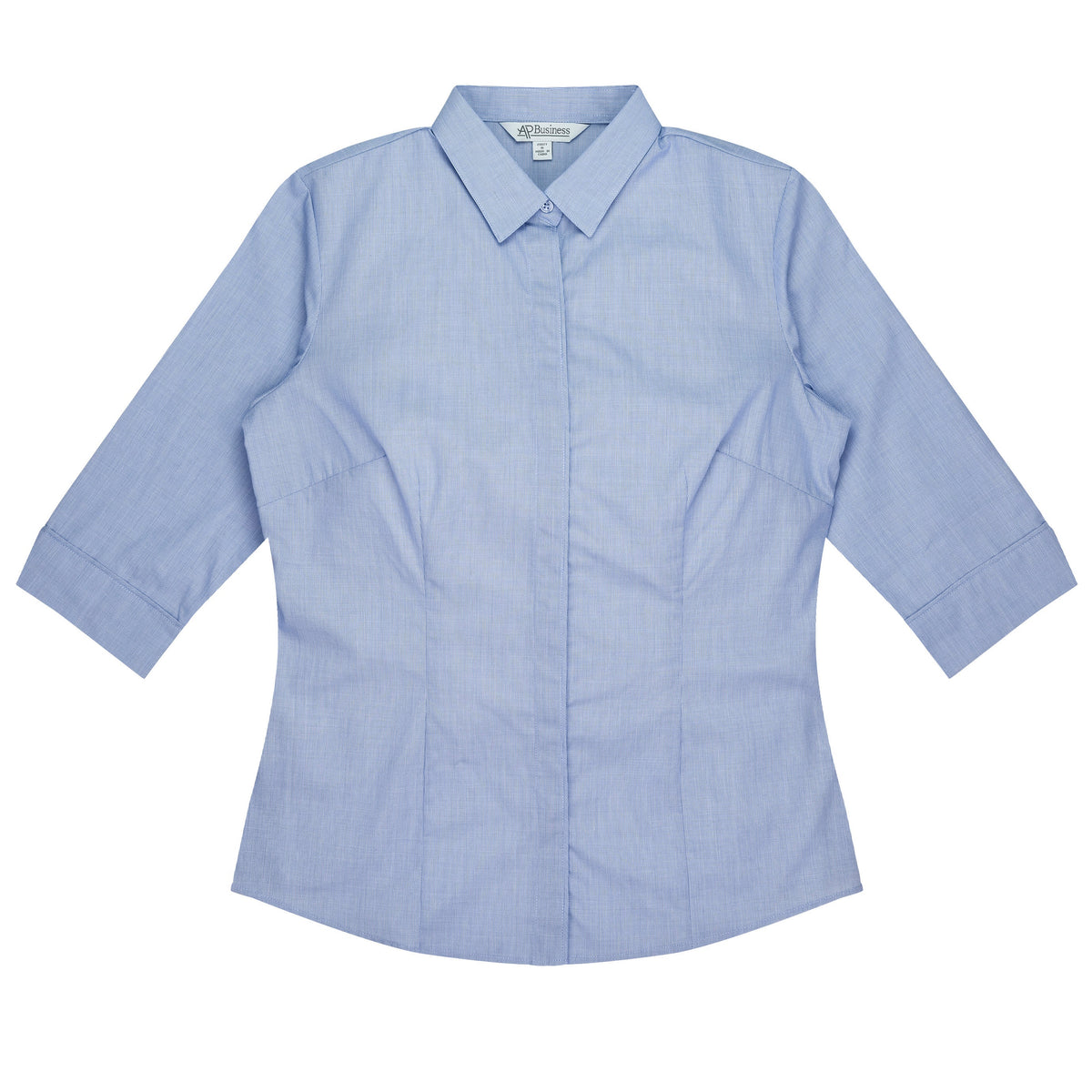 MID BLUE - Grange Lady Shirt 3/4 Sleeve
