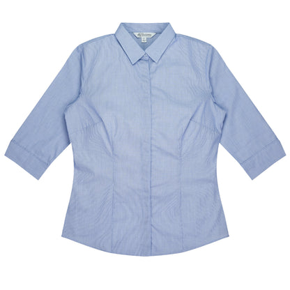 MID BLUE - Grange Lady Shirt 3/4 Sleeve