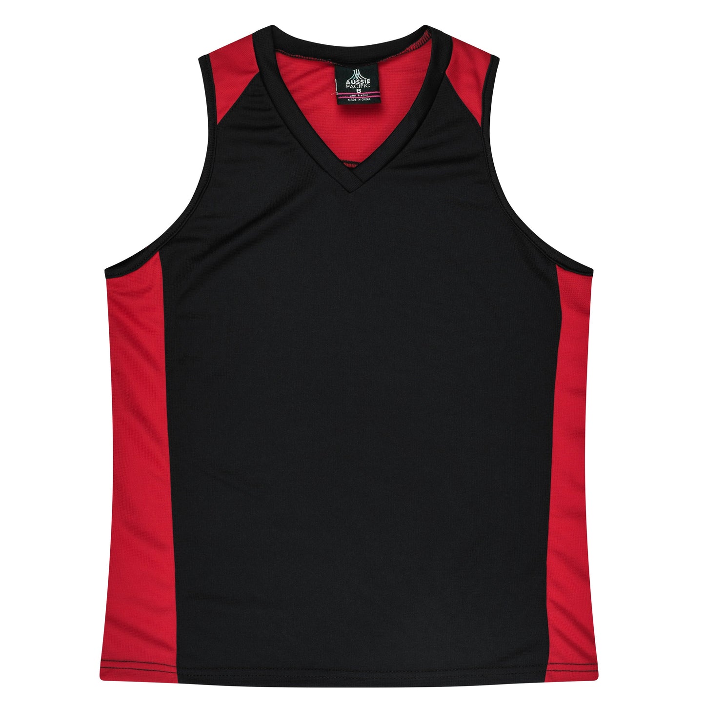 BLACK/RED - Premier Lady Singlets