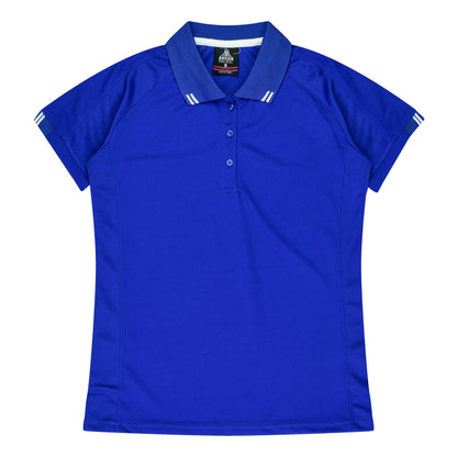 ROYAL/WHITE - Flinders Lady Polos