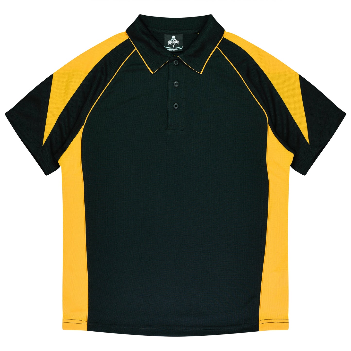 BLACK/GOLD - Premier Kids Polos