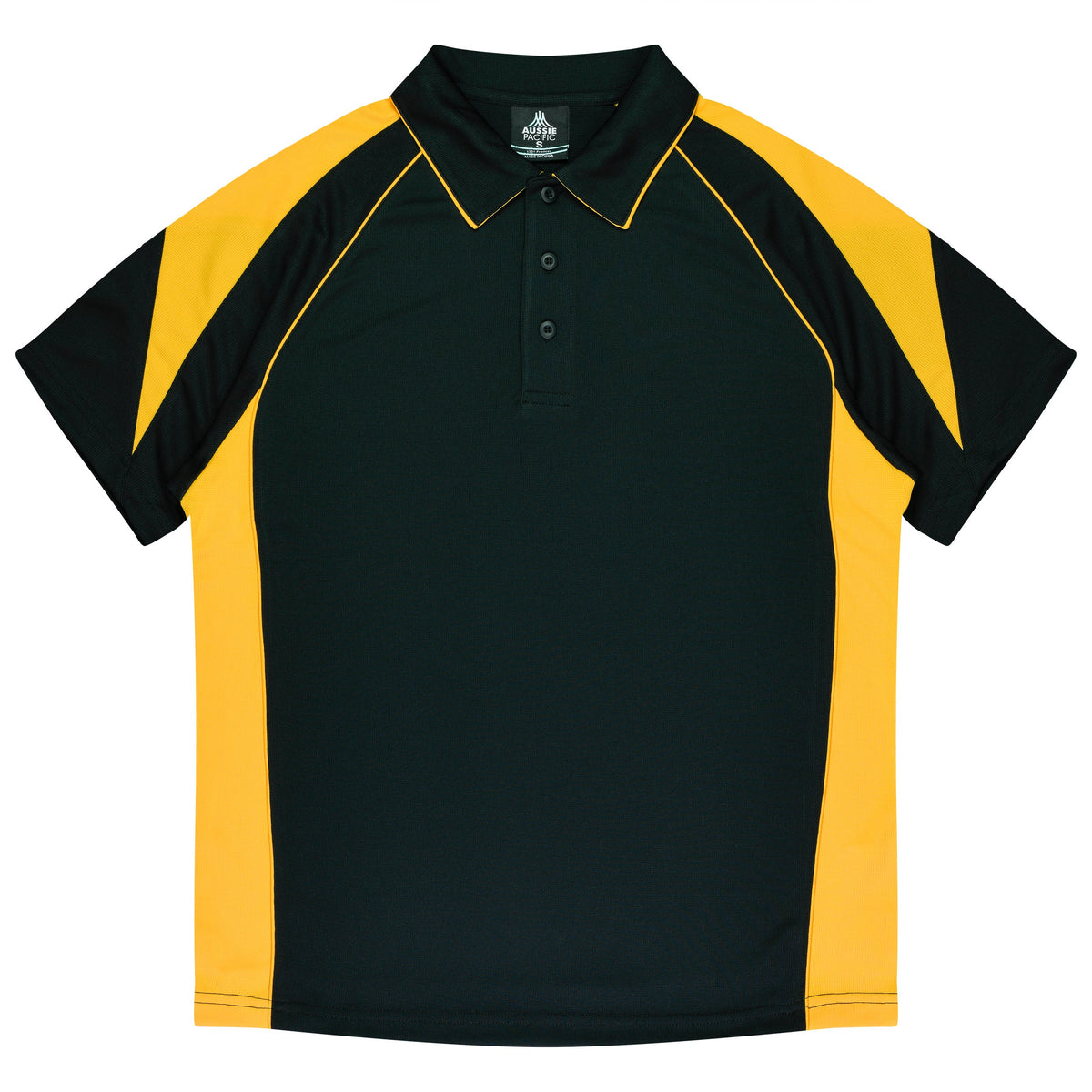 BLACK/GOLD - Premier Kids Polos