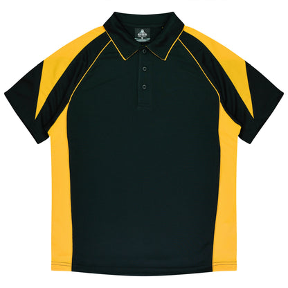 BLACK/GOLD - Premier Kids Polos