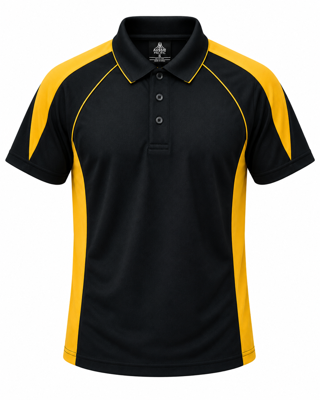 BLACK/GOLD - Premier Mens Polos